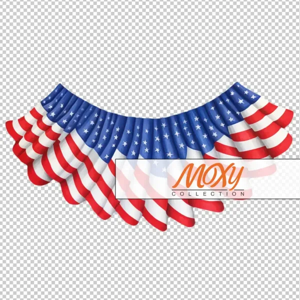 Red, White, and Blue Festoon: Flag Bunting Design 06