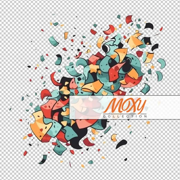 Festive Frenzy: New Year's Eve Confetti Design 02