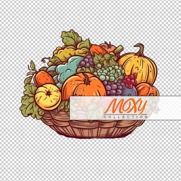 Thanksgiving Harvest Delight: Cornucopia Design 01