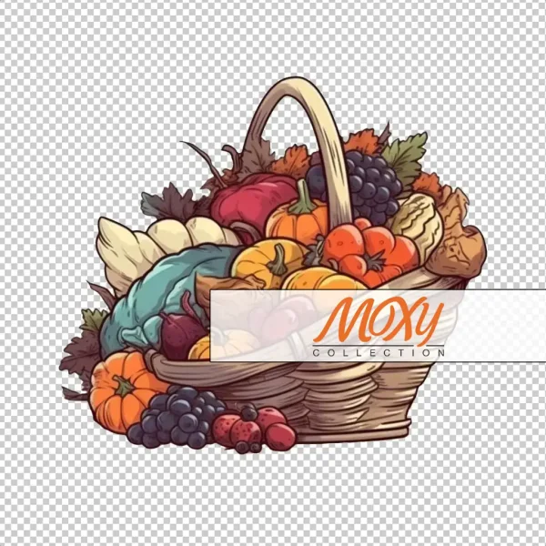 Thanksgiving Harvest Delight: Cornucopia Design 02