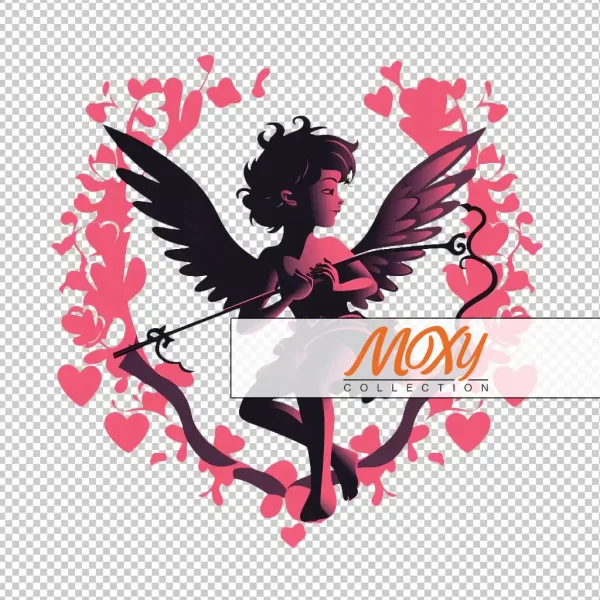 Love's Messenger: Transparent Cupid Design 02