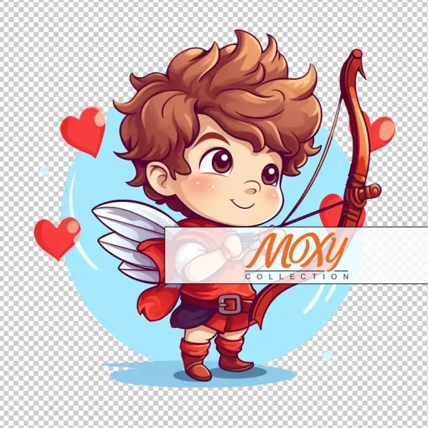 Love's Messenger: Transparent Cupid Design 05