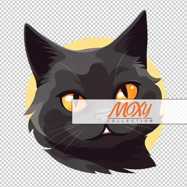 Mystical Midnight Cat - Halloween Digital Design 02