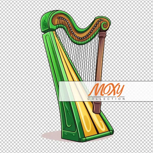 Celtic Melody: St. Patrick's Day Irish Harp Design 03