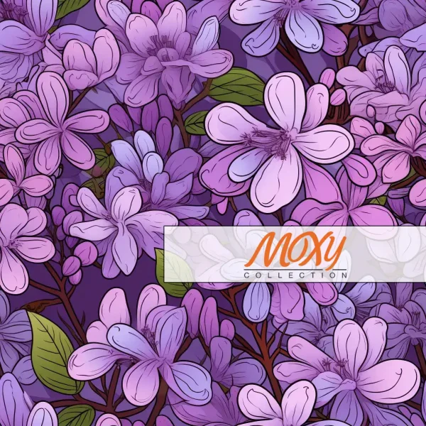 Spring's Fragrance: A Repeating Lilac Design 02