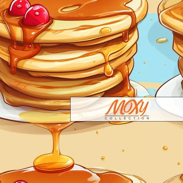 Syrup Symphony: Seamless Pancakes & Toppings Design 8