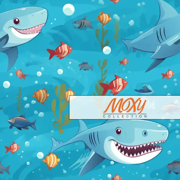 Sharks Seamless Pattern 6