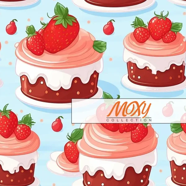 Berry Bliss: Seamless Strawberry Shortcake Pattern 5