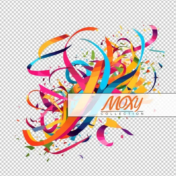 Celebratory Swirls: New Year Streamer Design 01