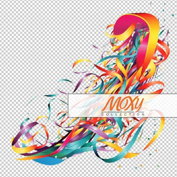 Celebratory Swirls: New Year Streamer Design 02