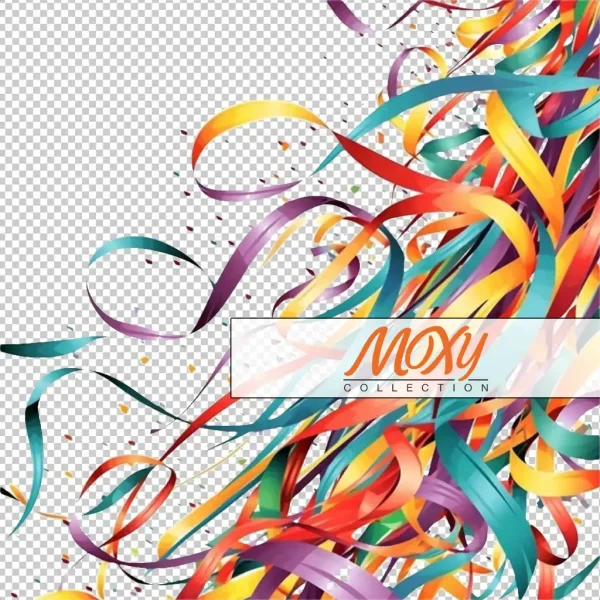 Celebratory Swirls: New Year Streamer Design 03