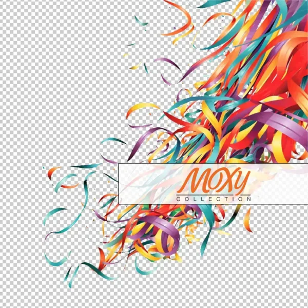 Celebratory Swirls: New Year Streamer Design 04