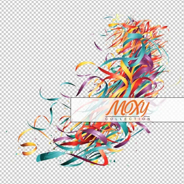 Celebratory Swirls: New Year Streamer Design 05