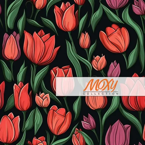 Tulip Time: A Repeating Colorful Tulip Design 09