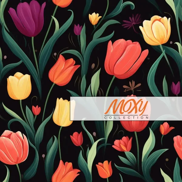 Tulip Time: A Repeating Colorful Tulip Design 11