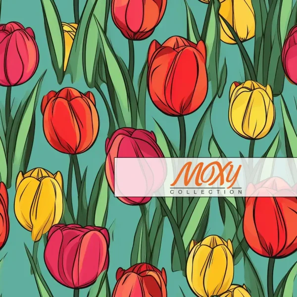 Tulip Time: A Repeating Colorful Tulip Design 14