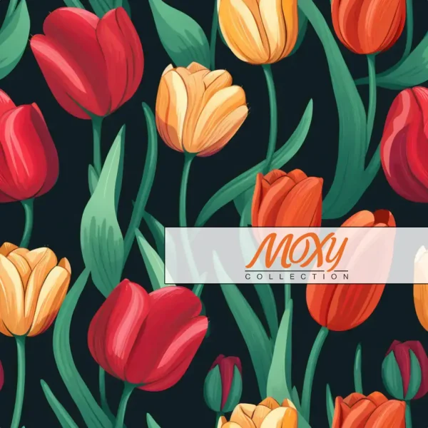 Tulip Time: A Repeating Colorful Tulip Design 15