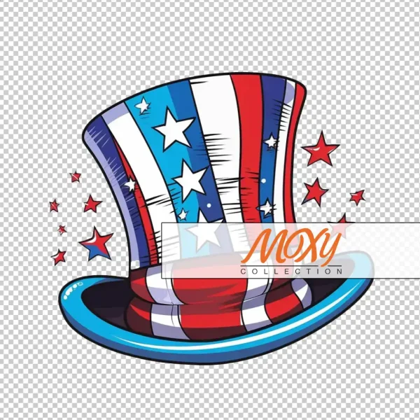 Patriotic Topper: Uncle Sam Hat Design 01