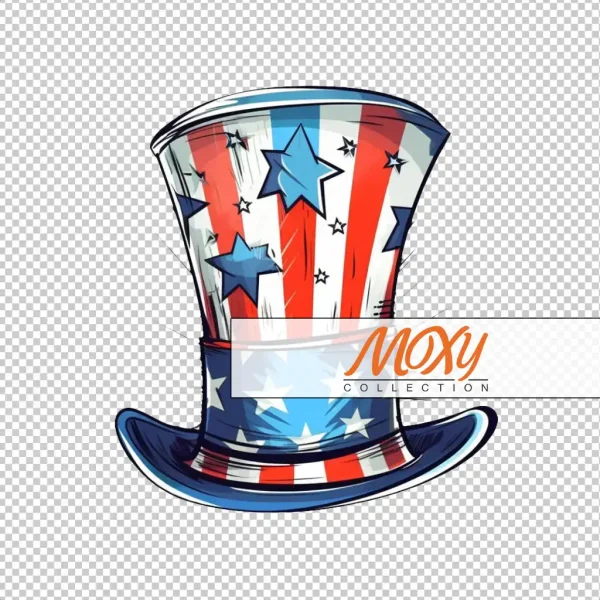 Patriotic Topper: Uncle Sam Hat Design 02