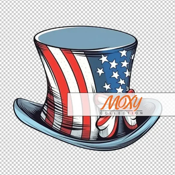 Patriotic Topper: Uncle Sam Hat Design 03