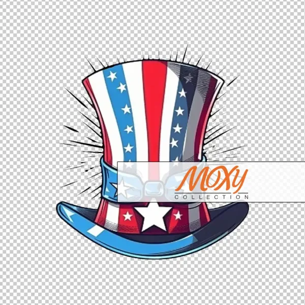 Patriotic Topper: Uncle Sam Hat Design 04