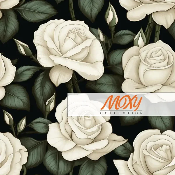 Ivory Petals: Seamless White Roses 3