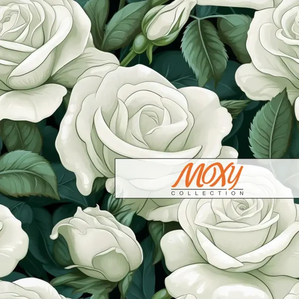 Ivory Petals: Seamless White Roses 4