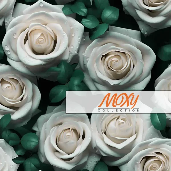 Ivory Petals: Seamless White Roses 5