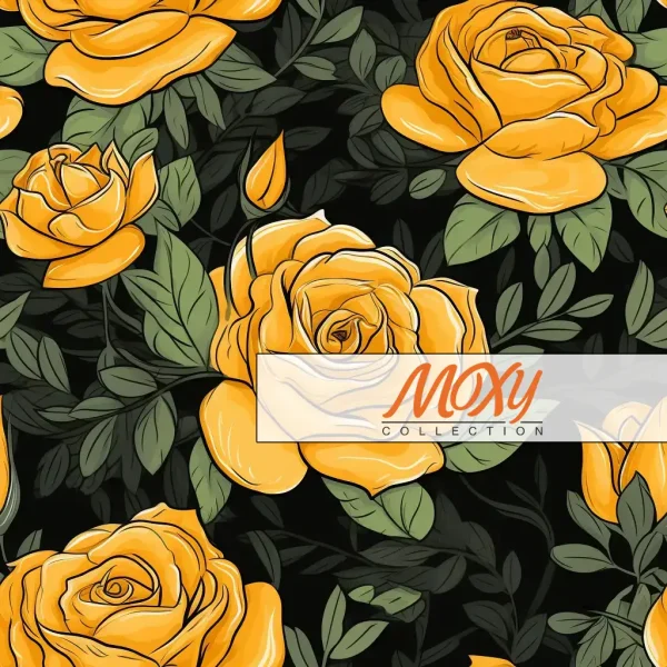 Sunny Smiles: Seamless Yellow Rose Pattern 3