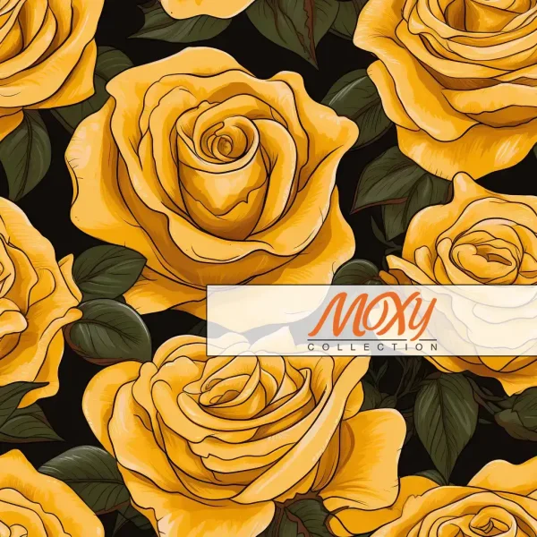 Sunny Smiles: Seamless Yellow Rose Pattern 4